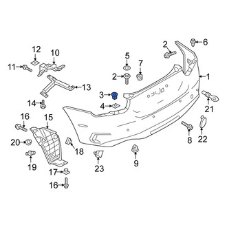 Fiat OE - Upper Bumper Cover Nut