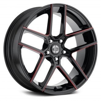 FIERO® - NUMBER 54 Gloss Black with Red Milled Accents