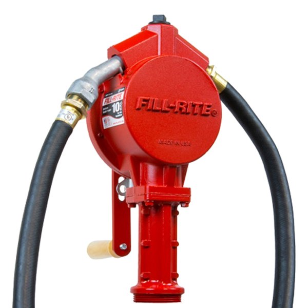 Fill-Rite® - Cast Aluminum Rotary Action Oil/Fuel Pump with Hose And Suction Pipe
