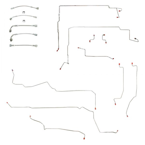 Fine Lines® - Stainless Steel Complete Brake Line and Hose Kit