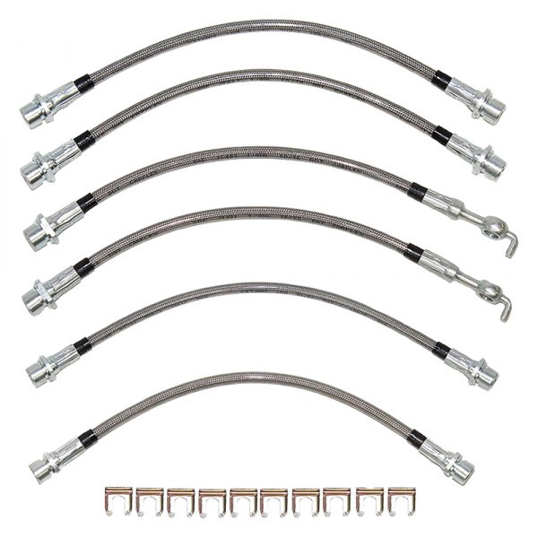 Fine Lines® - Stainless Steel Braided Front and Rear Complete Brake Hose Kit
