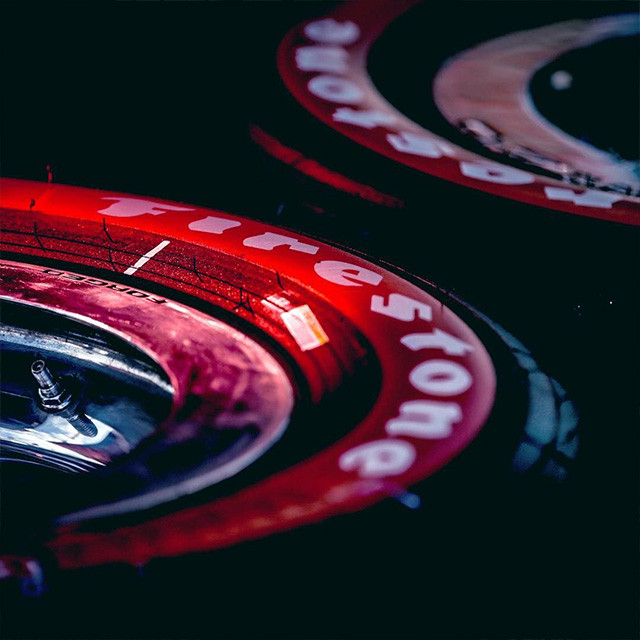 Tire with Red Sidewall