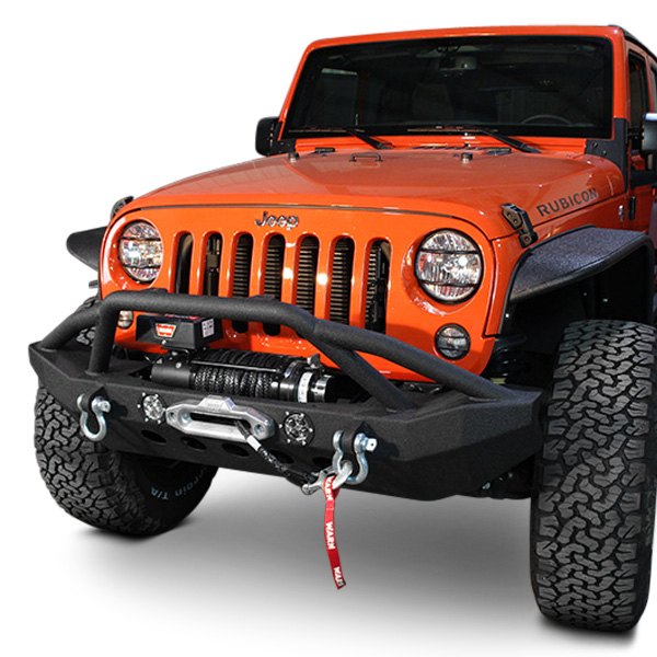 Fishbone Offroad® - Jeep Wrangler 2015 Full Width Black Front Winch HD