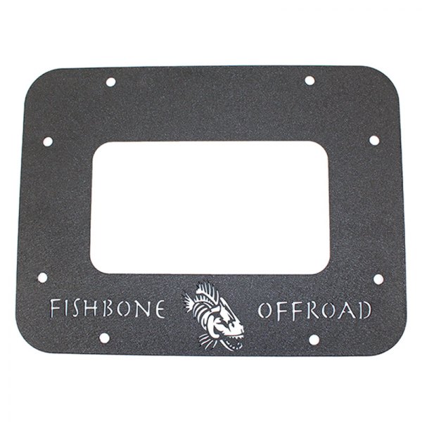 Fishbone Offroad® - BackSide Series Black Powder Coat Tailgate Plate with Fishbone Offroad Logo
