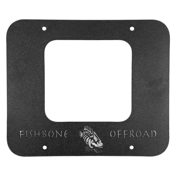 Fishbone Offroad® - BackSide Series Black Aluminum Tailgate Plate with Fishbone Offroad Logo