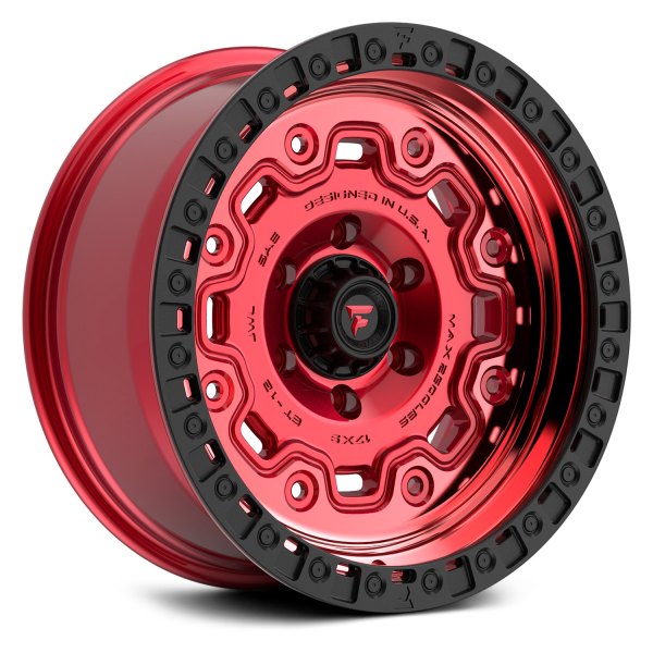 FITTIPALDI OFF-ROAD® - FT100RTB Machined Red Tint with Black Ring