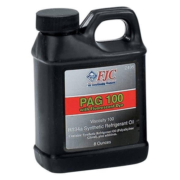 FJC® - PAG-100 R134a Synthetic Refrigerant Oil with Fluorescent Leak Detection Dye, 8 oz