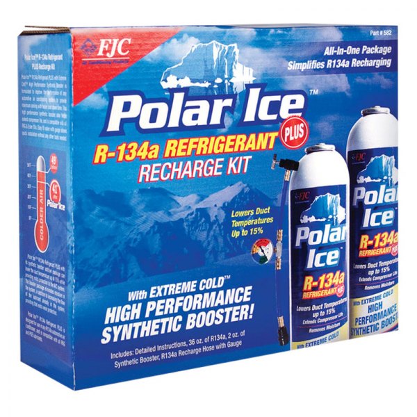 FJC® - Polar Ice™ R134a Refrigerant Plus with Extreme Cold Synthetic Performance Booster, 36 oz
