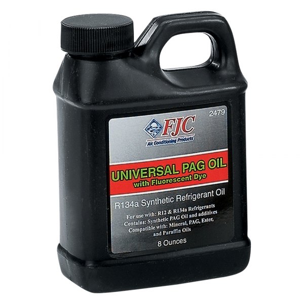 FJC® - Universal PAG R134a Refrigerant Oil with Fluorescent Leak Detection Dye, 8 oz