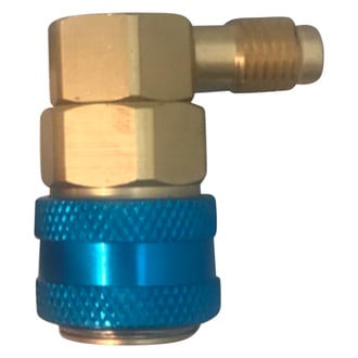FJC® - 1/4" Blue R-1234yf Low Side 90° Quick Coupler