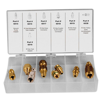 FJC® - 9-piece R-134a Manifold/Hose Adapter Assortment
