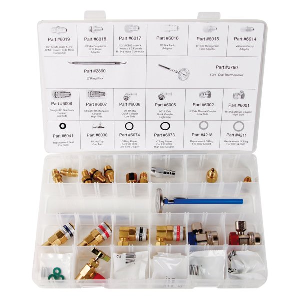 FJC® - 49-Piece R-134a Coupler and Fitting Assortment