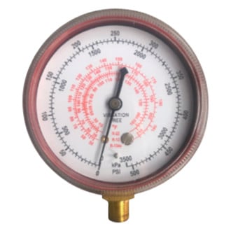 FJC® - 2.5" Red R-12, R-22, R-134a High Side Dual Replacement Gauge