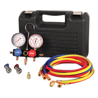 FJC® - Aluminum R-134a, R-22 Dual Manifold Gauge Set with 72" Hoses
