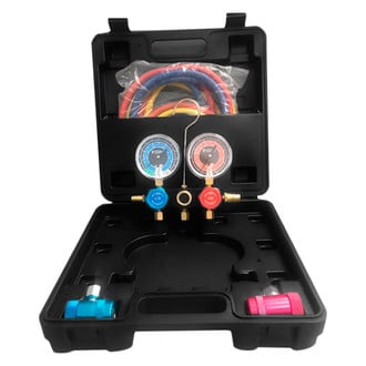 FJC® - Aluminum R-1234yf Manifold Gauge Set with 72" Hoses and Manual Couplers