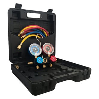 FJC® - Aluminum R-1234yf Manifold Gauge Set with 72" Hoses and Quick Couplers