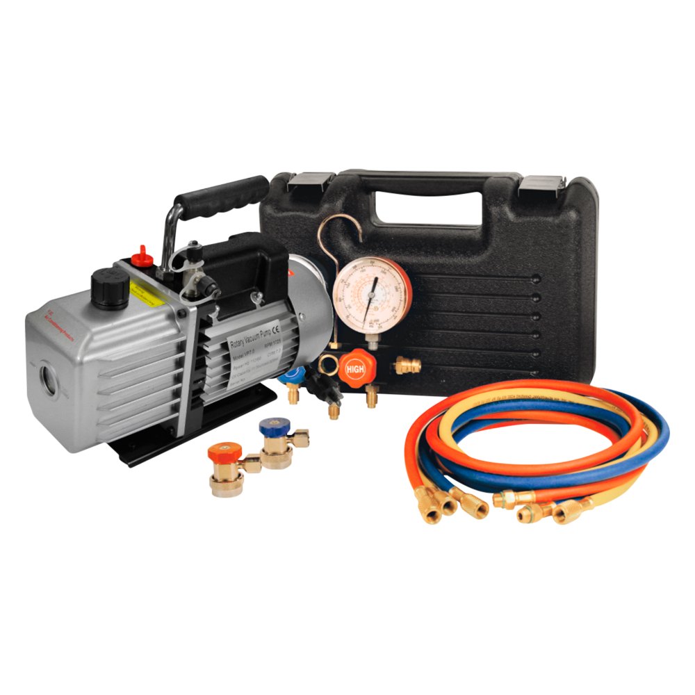 FJC® 9271 7 CFM R134a Heavy Duty Vacuum Pump and Gauge Manifold Set
