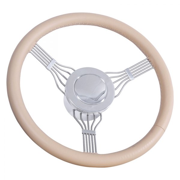 Flaming River® - Steering Wheel with Light Tan Grip