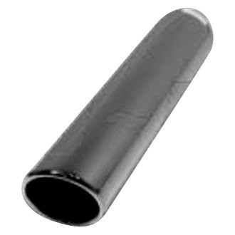 Flo-Pro® - 304 SS Round 20 Degree Rolled Edge Angle Cut Weld-On Polished Exhaust Tip (2.25" Inlet, 3" Outlet, 16" Length)