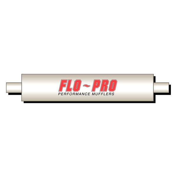 Flo-Pro® - Stainless Steel Round Gray Exhaust Muffler