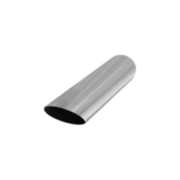 Flo-Pro® - 304 SS Round 45 Degree Non-Rolled Edge Angle Cut Polished Exhaust Tip