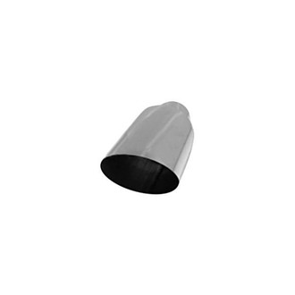 Flo-Pro® - 304 SS Round 45 Degree Angle Cut Weld-On Black Coated Exhaust Tip (5" Inlet, 7" Outlet, 15" Length)