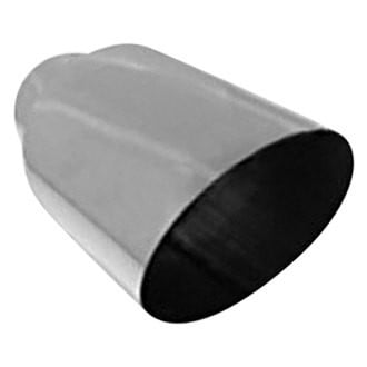 Flo-Pro® - 304 SS Round 45 Degree Angle Cut Weld-On Black Coated Exhaust Tip (5" Inlet, 6" Outlet, 15" Length)
