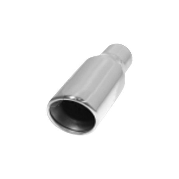 Flo-Pro® - 304 SS Round Resonated Angle Cut Double-Wall Polished Exhaust Tip