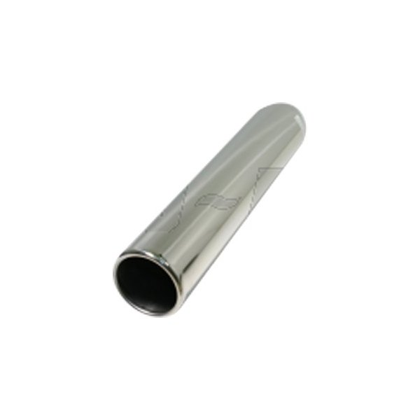 Flo-Pro® - 304 SS Pencil Style Round Rolled Edge Straight Cut Polished Exhaust Tip