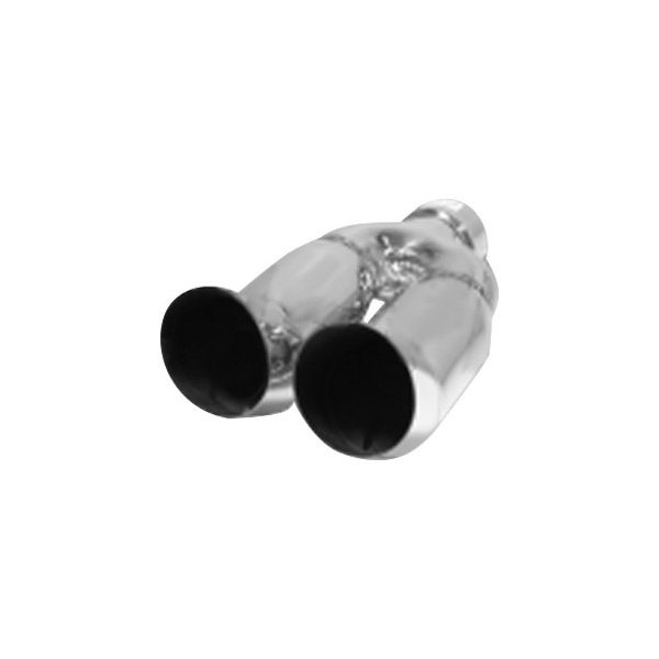 Flo-Pro® - 304 SS Round Turn-Up Angle Cut Dual Polished Exhaust Tip