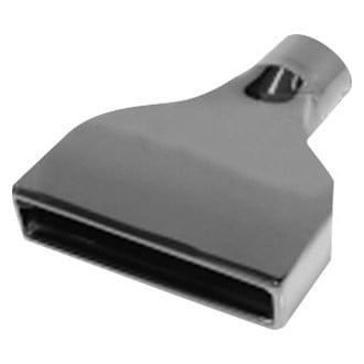 Flo-Pro® - 304 SS Camaro Style Rectangular Angle Cut Weld-On Black Chrome Exhaust Tip (2.5" Inlet, 10" Length)