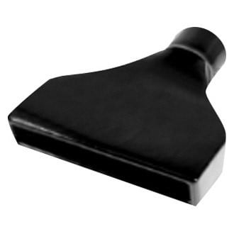 Flo-Pro® - 304 SS Camaro Style Rectangular Angle Cut Weld-On Black Powder Coated Exhaust Tip (2.5" Inlet, 10" Length)