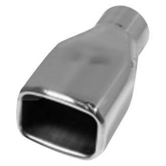 Flo-Pro® - 304 SS Soft Square Weld-On Double-Wall Polished Exhaust Tip (2.25" Inlet, 7" Length)