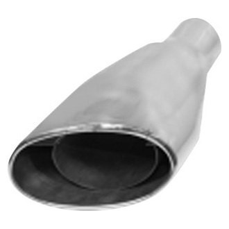 Flo-Pro® - 304 SS Oval Angle Cut Weld-On Polished Exhaust Tip