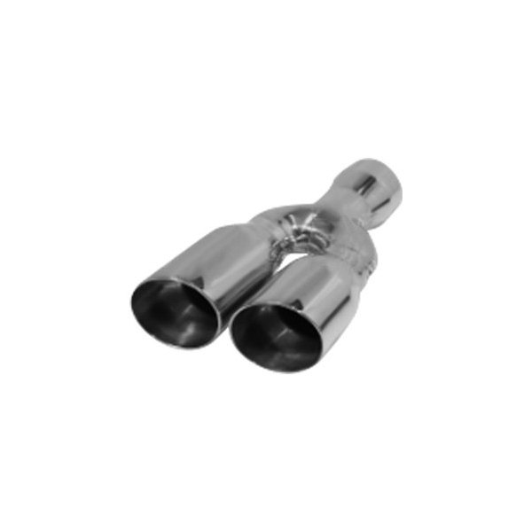 Flo-Pro® - 304 SS Round Angle Cut Dual Polished Exhaust Tip