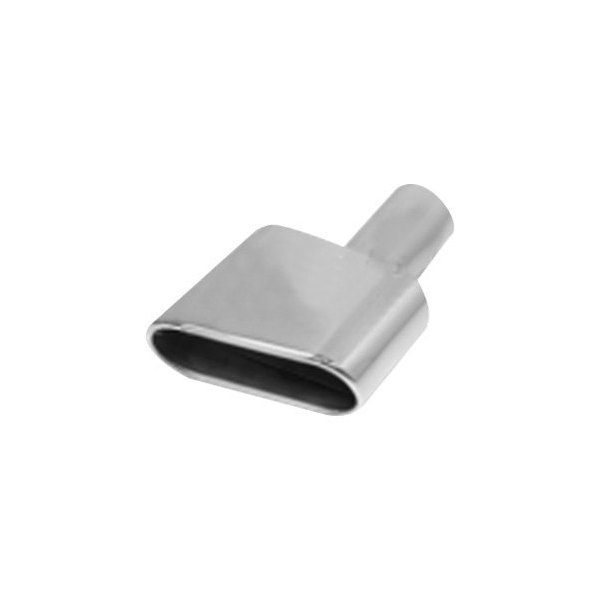 Flo-Pro® - 304 SS Offset Inlet Oval Angle Cut Polished Exhaust Tip