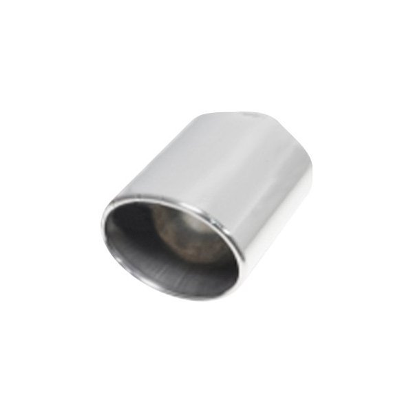 Flo-Pro® - 304 SS Oval Straight Cut Double-Wall Polished Exhaust Tip