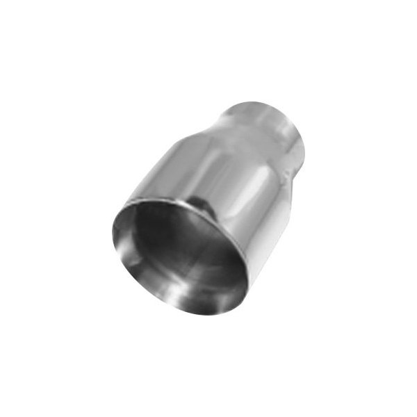 Flo-Pro® - 304 SS Round Beveled Edge Straight Cut Double-Wall Polished Exhaust Tip