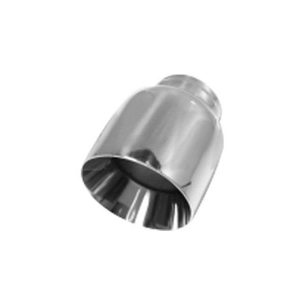 Flo-Pro® - 304 SS Round Beveled Edge Angle Cut Double-Wall Polished Exhaust Tip
