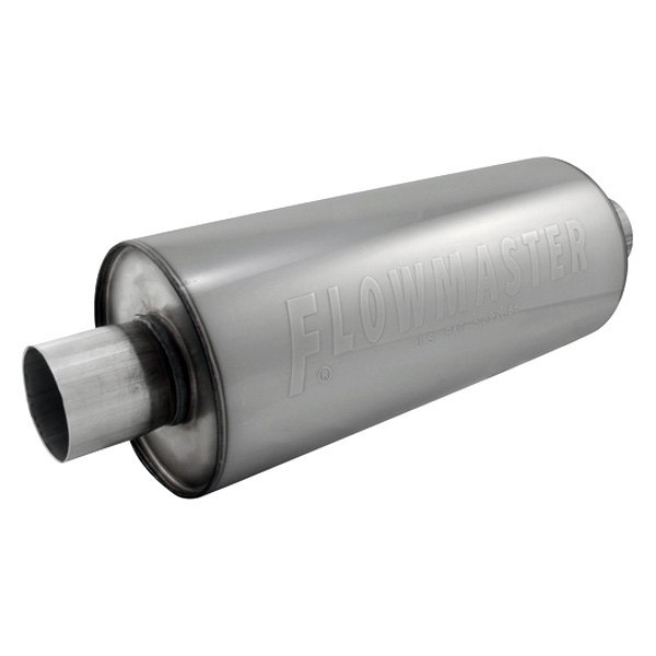 Exhaust Muffler Race Stainless Steel Round Gray Exhaust Muffler 3/" Center ID 3/"