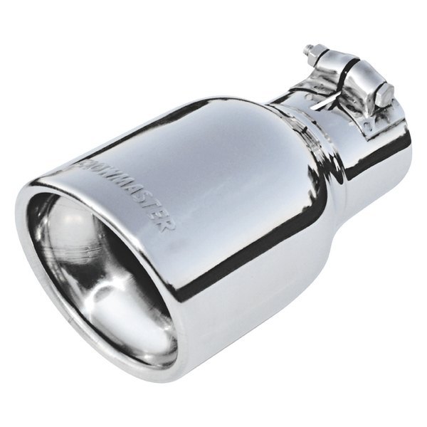 Flowmaster® - Stainless Steel Round Rolled Edge Angle Cut Polished Exhaust Tip with Embossed Logo