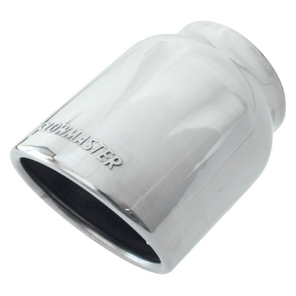 Flowmaster® - Stainless Steel Round Rolled Edge Angle Cut Polished Exhaust Tip with Embossed Logo