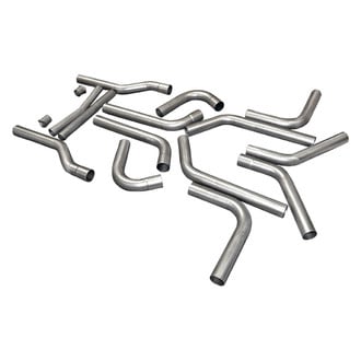 Flowmaster® - U-Fit 409 SS Gray Dual Pipe Kit (2.5" Diameter)