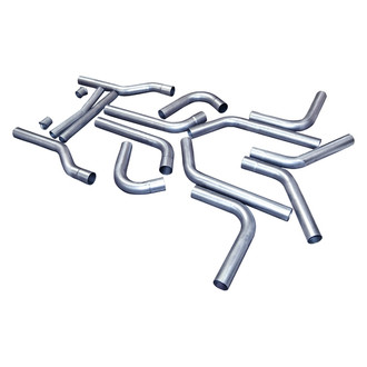 Flowmaster® - U-Fit 409 SS Gray Dual Pipe Kit (3" Diameter)