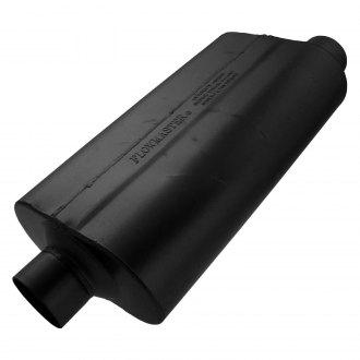 Flowmaster® - 50 Series HD Delta Flow™ Aluminized Steel Oval Diesel Black Exhaust Muffler (3" Offset ID, 3" Center OD, 18" Length)