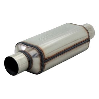 Flowmaster® - Super HP-2™ 304 SS Oval Performance Gray Exhaust Muffler (2.5" Center ID, 2.5" Center OD, 12" Length)