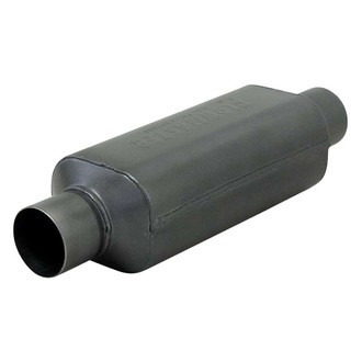 Flowmaster® - Super HP-2™ 409 SS Oval Performance Black Exhaust Muffler (2.5" Center ID, 2.5" Center OD, 12" Length)