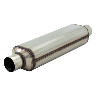 Flowmaster® - Super HP-2™ 304 SS Oval Performance Gray Exhaust Muffler (2.5" Center ID, 2.5" Center OD, 18" Length)