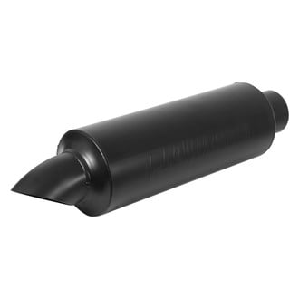 Flowmaster® - Pro Series™ Stainless Steel Round Race Black Exhaust Muffler with Turn Down (3.5" Center ID, 3.5" Center OD, 16" Length)