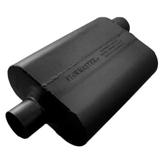 Flowmaster® - 40 Series Aluminized Steel Oval Black Exhaust Muffler (2.5" Center ID, 2.5" Offset OD, 13" Length)